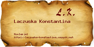 Laczuska Konstantina névjegykártya